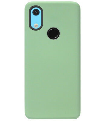 ADEL Premium Siliconen Back Cover Softcase Hoesje voor Huawei Y6 (2019) - Lichtgroen