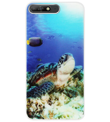 ADEL Siliconen Back Cover Softcase Hoesje voor Huawei Y6 (2018) - Schildpad