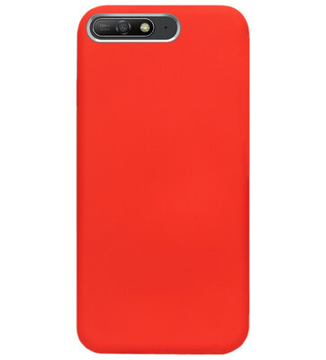 ADEL Siliconen Back Cover Softcase Hoesje voor Huawei Y6 (2018) - Rood