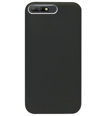 ADEL Siliconen Back Cover Softcase Hoesje voor Huawei Y6 (2018) - Zwart