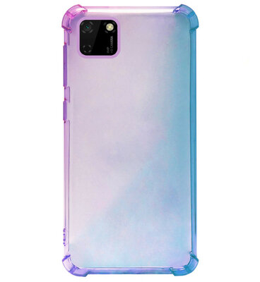 ADEL Siliconen Back Cover Softcase Hoesje voor Huawei Y5p - Kleurovergang Blauw Paars