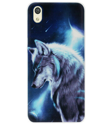 ADEL Siliconen Back Cover Softcase Hoesje voor Huawei Y5 (2019) - Wolf