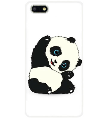 ADEL Siliconen Back Cover Softcase Hoesje voor Huawei Y5 (2018) - Panda Liggend
