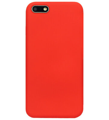 ADEL Siliconen Back Cover Softcase Hoesje voor Huawei Y5 (2018) - Rood