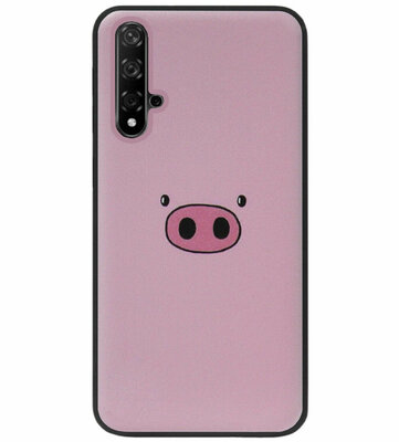 ADEL Siliconen Back Cover Softcase Hoesje voor Huawei Nova 5T - Biggetje