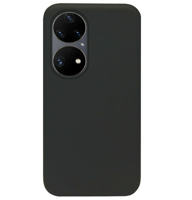 ADEL Siliconen Back Cover Softcase Hoesje voor Huawei P50 - Zwart