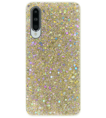 ADEL Premium Siliconen Back Cover Softcase Hoesje voor Y9s/ Huawei P Smart Pro - Bling Bling Glitter Goud