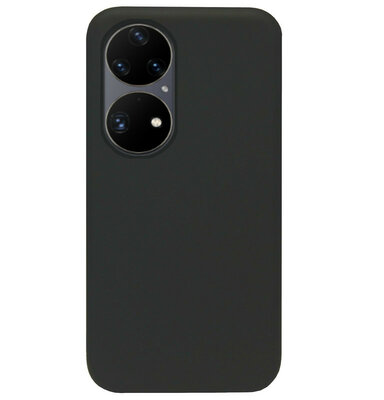 ADEL Siliconen Back Cover Softcase Hoesje voor Huawei P50 Pro - Zwart