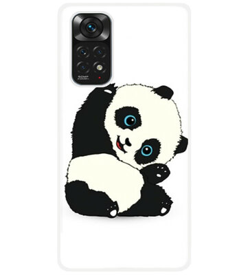 ADEL Siliconen Back Cover Softcase Hoesje voor Xiaomi Redmi Note 11s/ 11 - Panda Liggend