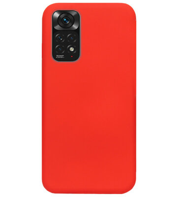 ADEL Siliconen Back Cover Softcase Hoesje voor Xiaomi Redmi Note 11s/ 11 - Rood