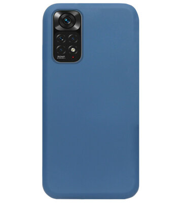 ADEL Premium Siliconen Back Cover Softcase Hoesje voor Xiaomi Redmi Note 11s/ 11 - Blauw