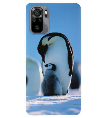 ADEL Siliconen Back Cover Softcase Hoesje voor Xiaomi Redmi Note 10 (4G)/ 10s - Pinguin Blauw