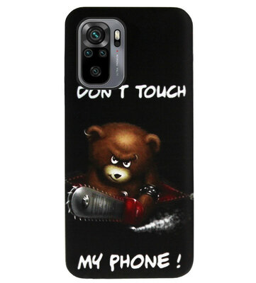 ADEL Siliconen Back Cover Softcase Hoesje voor Xiaomi Redmi Note 10 (4G)/ 10s - Don't Touch My Phone Beren