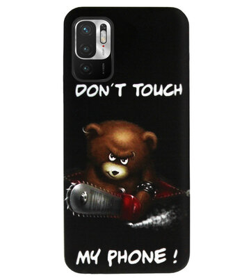 ADEL Siliconen Back Cover Softcase Hoesje voor Xiaomi Redmi Note 10 (5G) - Don't Touch My Phone Beren