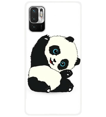 ADEL Siliconen Back Cover Softcase Hoesje voor Xiaomi Redmi Note 10 (5G) - Panda Liggend