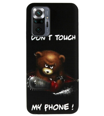 ADEL Siliconen Back Cover Softcase Hoesje voor Xiaomi Redmi Note 10 Pro - Don't Touch My Phone Beren
