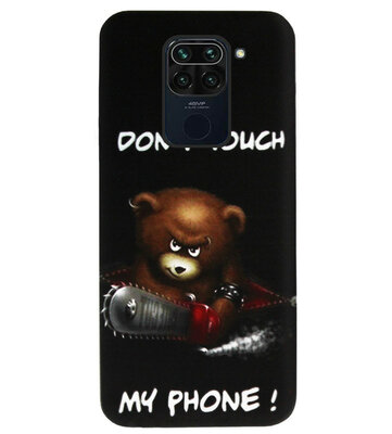 ADEL Siliconen Back Cover Softcase Hoesje voor Xiaomi Redmi Note 9 - Don't Touch My Phone Beren