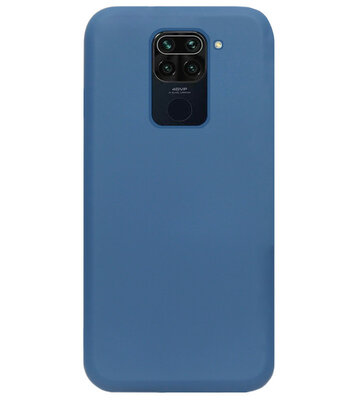 ADEL Premium Siliconen Back Cover Softcase Hoesje voor Xiaomi Redmi Note 9 - Blauw