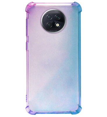 ADEL Siliconen Back Cover Softcase Hoesje voor Xiaomi Redmi Note 9T (5G) - Kleurovergang Blauw Paars