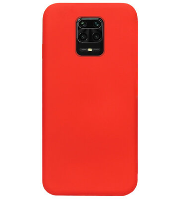 ADEL Siliconen Back Cover Softcase Hoesje voor Xiaomi Redmi Note 9 Pro/ 9S - Rood