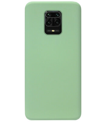 ADEL Premium Siliconen Back Cover Softcase Hoesje voor Xiaomi Redmi Note 9 Pro/ 9S - Lichtgroen