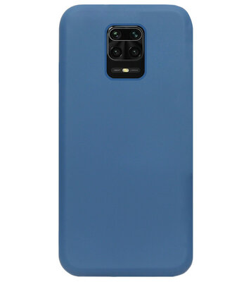 ADEL Premium Siliconen Back Cover Softcase Hoesje voor Xiaomi Redmi Note 9 Pro/ 9S - Blauw