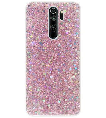 ADEL Premium Siliconen Back Cover Softcase Hoesje voor Xiaomi Redmi Note 8 Pro - Bling Bling Roze
