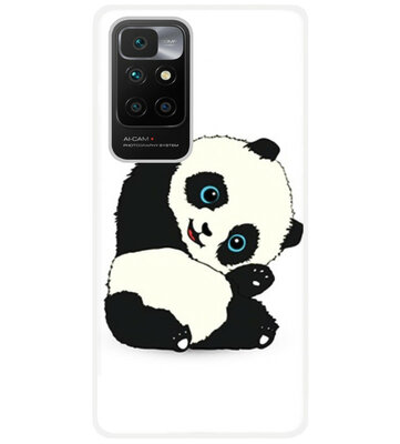 ADEL Siliconen Back Cover Softcase Hoesje voor Xiaomi Redmi 10 - Panda Liggend