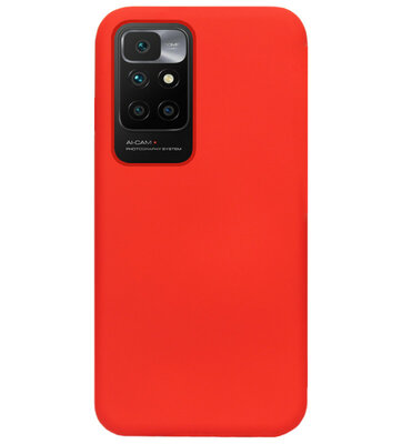 ADEL Siliconen Back Cover Softcase Hoesje voor Xiaomi Redmi 10 - Rood