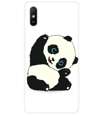ADEL Siliconen Back Cover Softcase Hoesje voor Xiaomi Redmi 9A - Panda Liggend