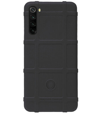 RUGGED SHIELD Rubber Bumper Case Hoesje voor Xiaomi Redmi Note 8T - Zwart
