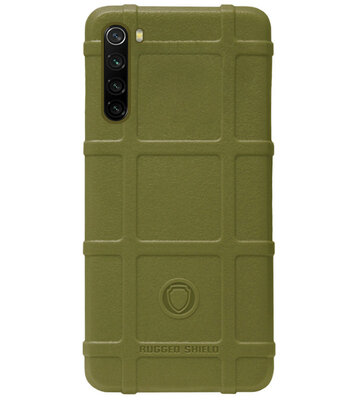 RUGGED SHIELD Rubber Bumper Case Hoesje voor Xiaomi Redmi Note 8T - Groen