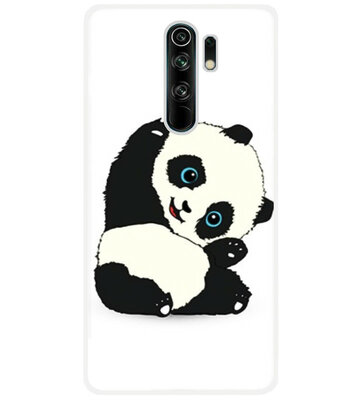ADEL Siliconen Back Cover Softcase Hoesje voor Xiaomi Redmi 9 - Panda Liggend