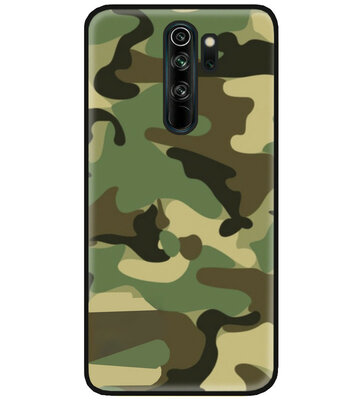 ADEL Siliconen Back Cover Softcase Hoesje voor Xiaomi Redmi 9 - Camouflage
