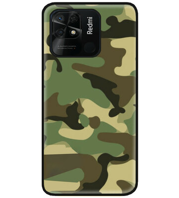 ADEL Siliconen Back Cover Softcase Hoesje voor Xiaomi Redmi 10C - Camouflage
