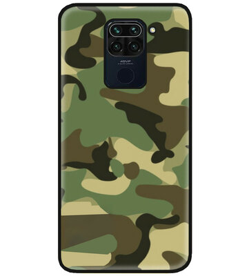 ADEL Siliconen Back Cover Softcase Hoesje voor Xiaomi Redmi Note 9 - Camouflage
