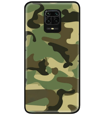 ADEL Siliconen Back Cover Softcase Hoesje voor Xiaomi Redmi Note 9 Pro/ 9S - Camouflage