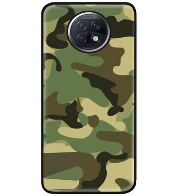 ADEL Siliconen Back Cover Softcase Hoesje voor Xiaomi Redmi Note 9T (5G) - Camouflage
