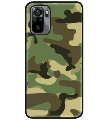 ADEL Siliconen Back Cover Softcase Hoesje voor Xiaomi Redmi Note 10 (4G)/ 10s - Camouflage