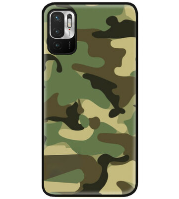ADEL Siliconen Back Cover Softcase Hoesje voor Xiaomi Redmi Note 10 (5G) - Camouflage