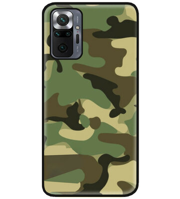 ADEL Siliconen Back Cover Softcase Hoesje voor Xiaomi Redmi Note 10 Pro - Camouflage