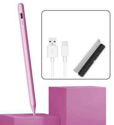 ADEL Oplaadbare Stylus Touchscreen-pen Draadloos Universeel Met Opbergcase - Roze