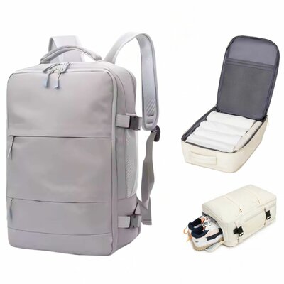 Handbagage Rugzak 40x30x20 cm Ideaal in het Vliegtuig - Waterafstotende Reistas met Schoenenvak en Handige Opbergvakken voor Zorgeloos Reizen