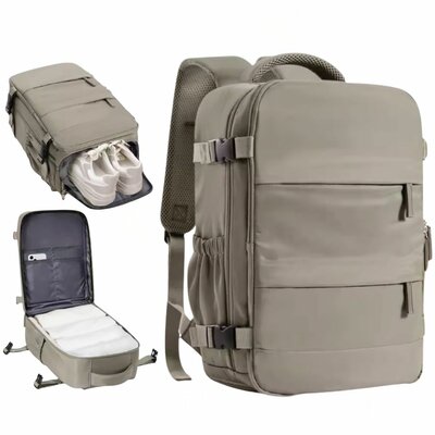 ADEL Handbagage Rugzak 40x30x20 cm Ideaal in het Vliegtuig - Waterafstotende Reistas met Schoenenvak en Handige Opbergvakken voor Zorgeloos Reizen
