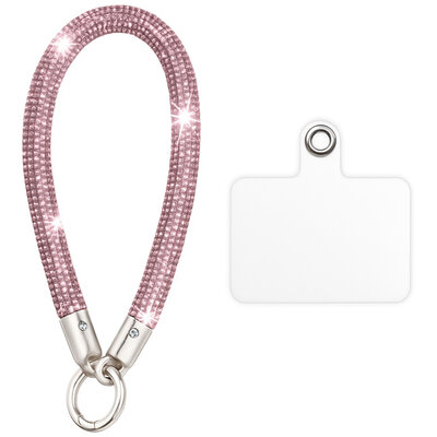 Telefoonkoordje Kort Bling Roze