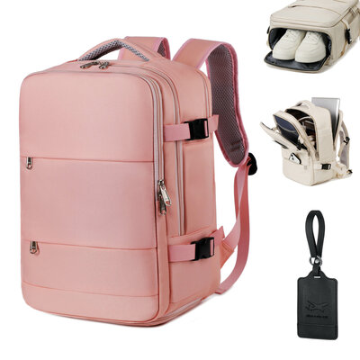 ADEL Handbagage Rugzak 40x20x25 cm Ideaal in het Vliegtuig - Waterafstotende Reistas met Schoenenvak en Handige Opbergvakken voor Zorgeloos Reizen