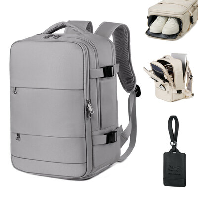 ADEL Handbagage Rugzak 40x20x25 cm Ideaal in het Vliegtuig - Waterafstotende Reistas met Schoenenvak en Handige Opbergvakken voor Zorgeloos Reizen