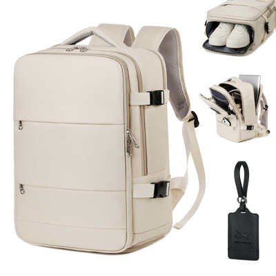 ADEL Handbagage Rugzak 40x20x25 cm Ideaal in het Vliegtuig - Waterafstotende Reistas met Schoenenvak en Handige Opbergvakken voor Zorgeloos Reizen