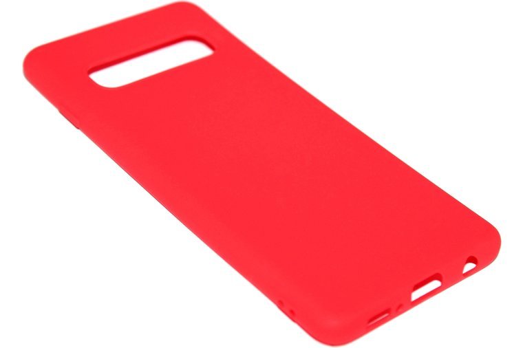 ADEL Siliconen Back Cover Hoesje voor Samsung Galaxy S10 - Rood