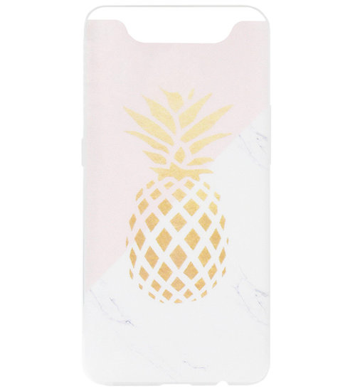 ADEL Siliconen Back Cover Softcase Hoesje voor Samsung Galaxy A80/ A90 - Ananas